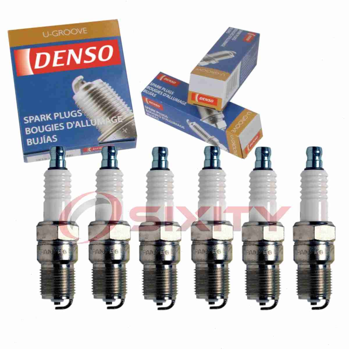 6 pc Denso Standard U-Groove Spark Plugs for 1986-1989 Oldsmobile Cutlass sg