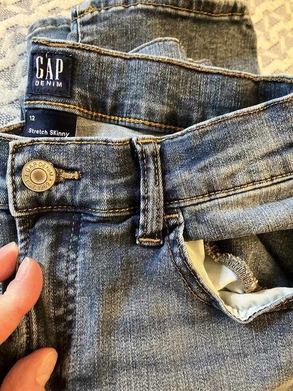 Gap Girls jeans size 12 adjustable waist stretchy denim STRETCH SUPER SKINNY
