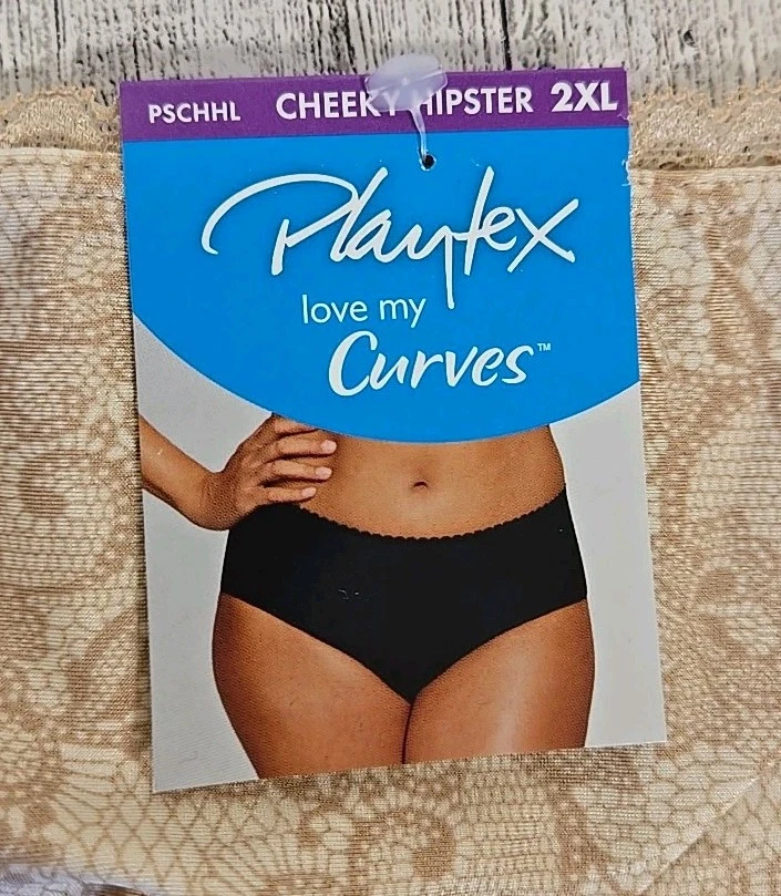 Playtex Cheeky Hipster 2XL Love My Curves Mujer Bragas Beige Floral Foto 3 de 4