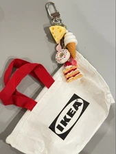 Jingle-jangle keychain, IKEA mini bag, coin case, food