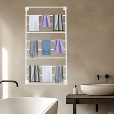 10 Tiers Iron Wall Mounted Scarf Rack Tie Display Rack Towels Storage Rack Shelf