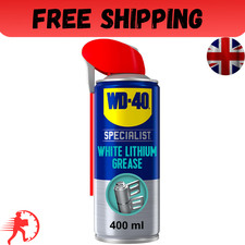 WD-40 Specialist White Lithium Grease Spray 400ml All-Weather Protection UK 19.98 per litre