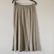 VTG Made in USA Midi Skirt Women s 10 Beige Minimalist Modest Contemporary boho