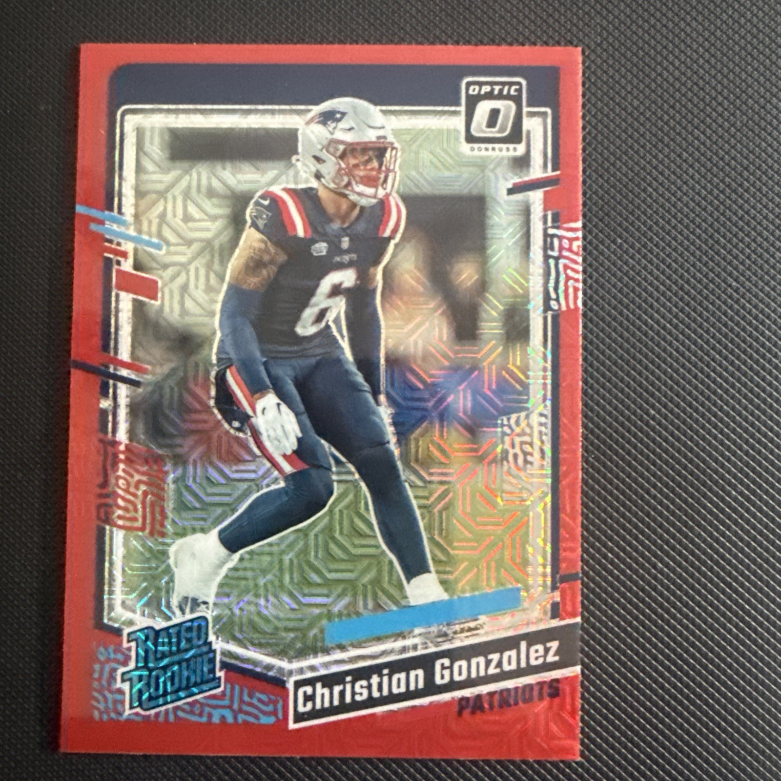 Christian Gonzalez Rookie 2023 Donruss Optic Red Prizm Mojo Patriots #274 🔥🔥