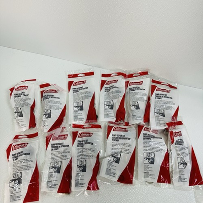 #ad 12 Pack Coleman Camp Stove Lantern Pump Repair Kit Replacement #3000000455 $109.18
