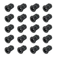 20pcs DC5525 Power Jack, 30V 0.5A 12x12x18.5mm 2 Pin, Black