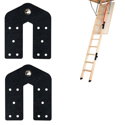QIXIN 2 Pcs Attic Ladder Hinge Pull Down Stair Parts Suitable for Restoring.