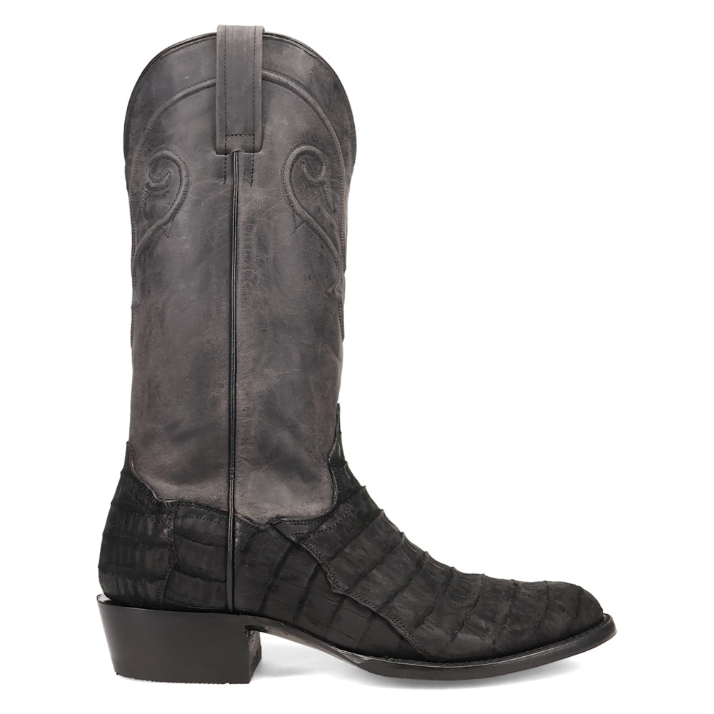 Dan Post Boots Makara Caiman Round Toe Pull On Cowboy Mens Black Dress Boots DP 78090₽