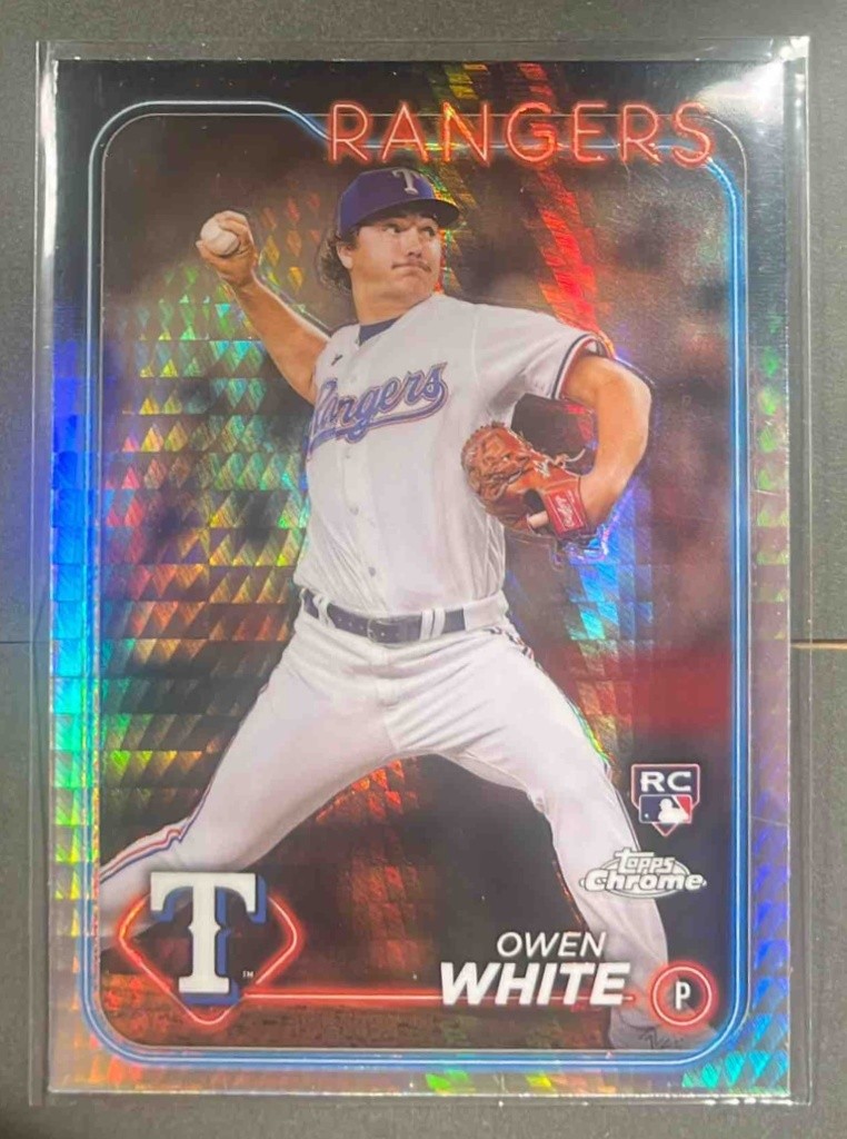 2024 Topps Chrome Owen White #211 Prism Refractor RC Rangers
