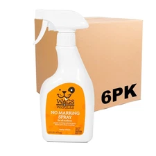 Wags Wiggles Dog No Marking Deterrent Training Spray Indoor 6 Pack 16 Fl Oz