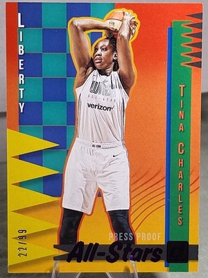 Tina Charles - 6 Card Lot - WNBA Prizm / Donruss / Select - /99 + Hyper + Base