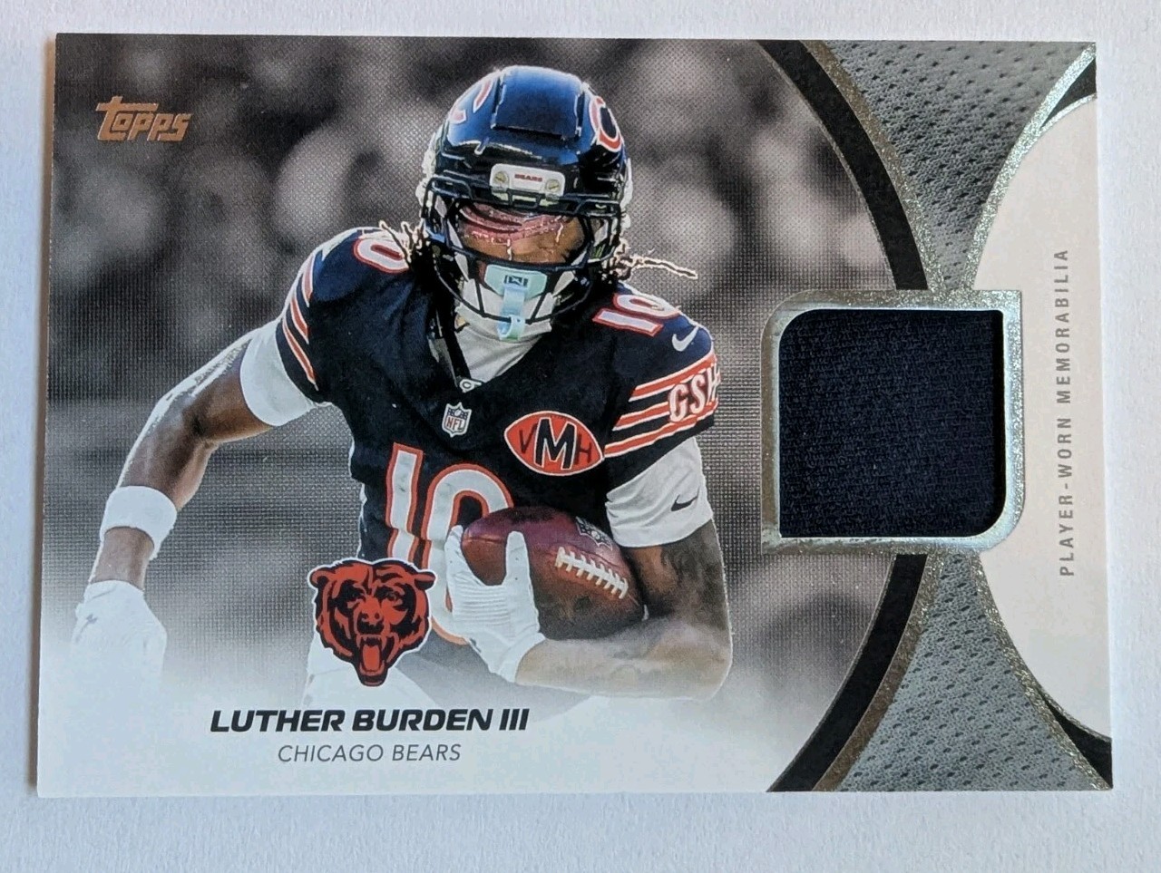Luther Burden III Relic Topps Flagship Football 2026 Chicago Bears