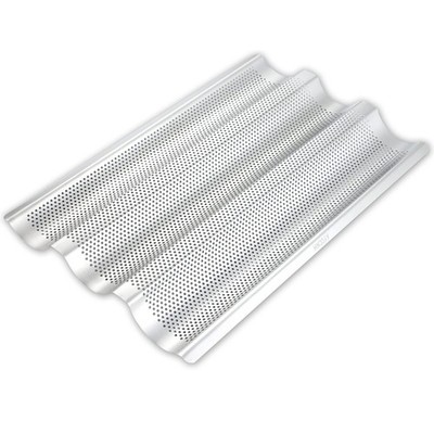 Stainless Steel French Baguette Bread Pan Perforated Loaf Pans for Baking