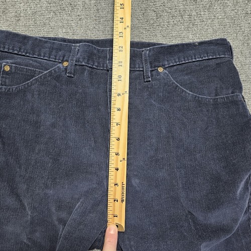 Vintage 70s Lee Riders Blue Corduroy Pants Mens Straight UNION Made USA 35x32 - Picture 14 of 15