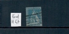 1851 TOSCANA 2 CRAZIE AZZURRO USATO DIFETTO COSTANTE H47 SASSONE n° 5d € 300