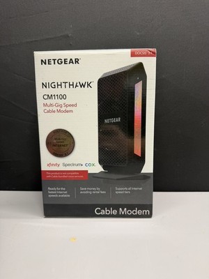 Netgear Nighthawk CM1100 Multi-Gig Speed Cable Modem DOCSIS 3.1 Xfinity Spectrum