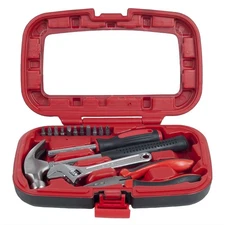 Tool Kit 15 Piece General Household Hand Tool Set with Portable Tool Case