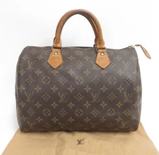 Authentic Louis Vuitton Monogram Speedy 30 Hand Bag F#47133