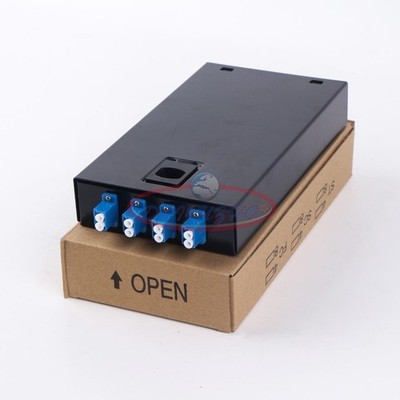 1PCS Fiber Optic Terminal Box 8 core LC with adapter pigtail 4 Ports Patch Panel