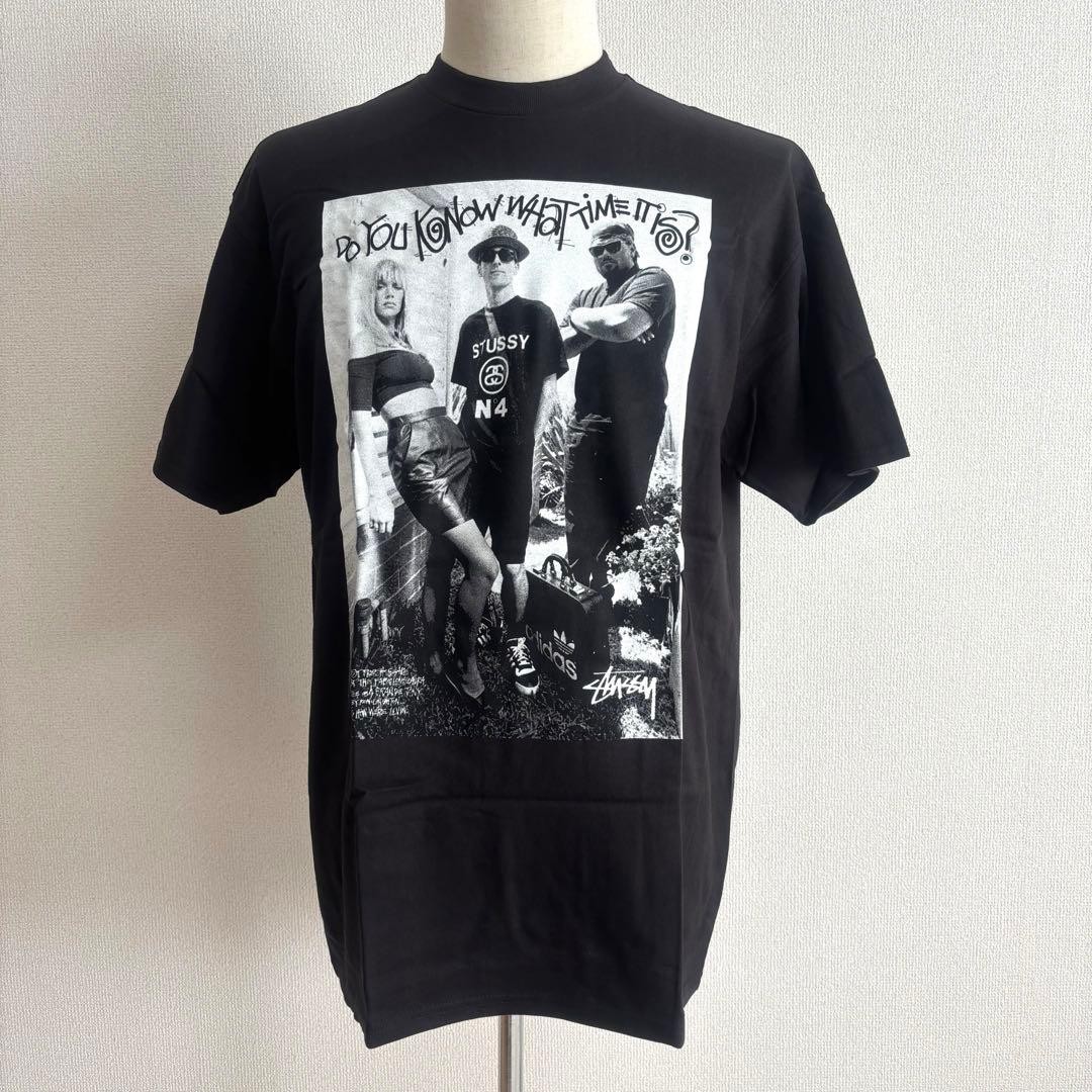 Stussy photo print T-shirt dead stock black L with tag rare thumbnail 2