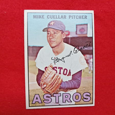 1967  Topps Baseball Card #97 MIKE CUELLAR Astros   Paper loss on back