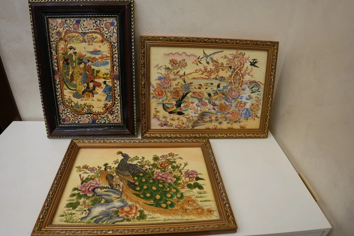 陶瓷多色古董中国画作、画卷| eBay