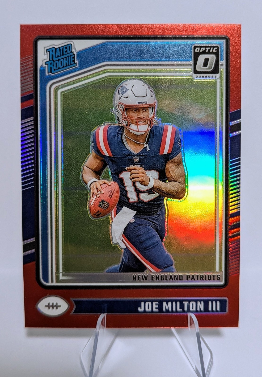 JOE MILTON III 2024 Donruss Optic #255 Red /125. Color Match.