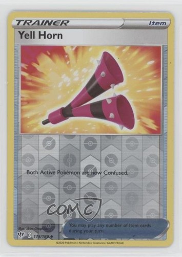 Yell Horn Reverse Foil Pokémon Sword & Shield Darkness Ablaze #173 i1p