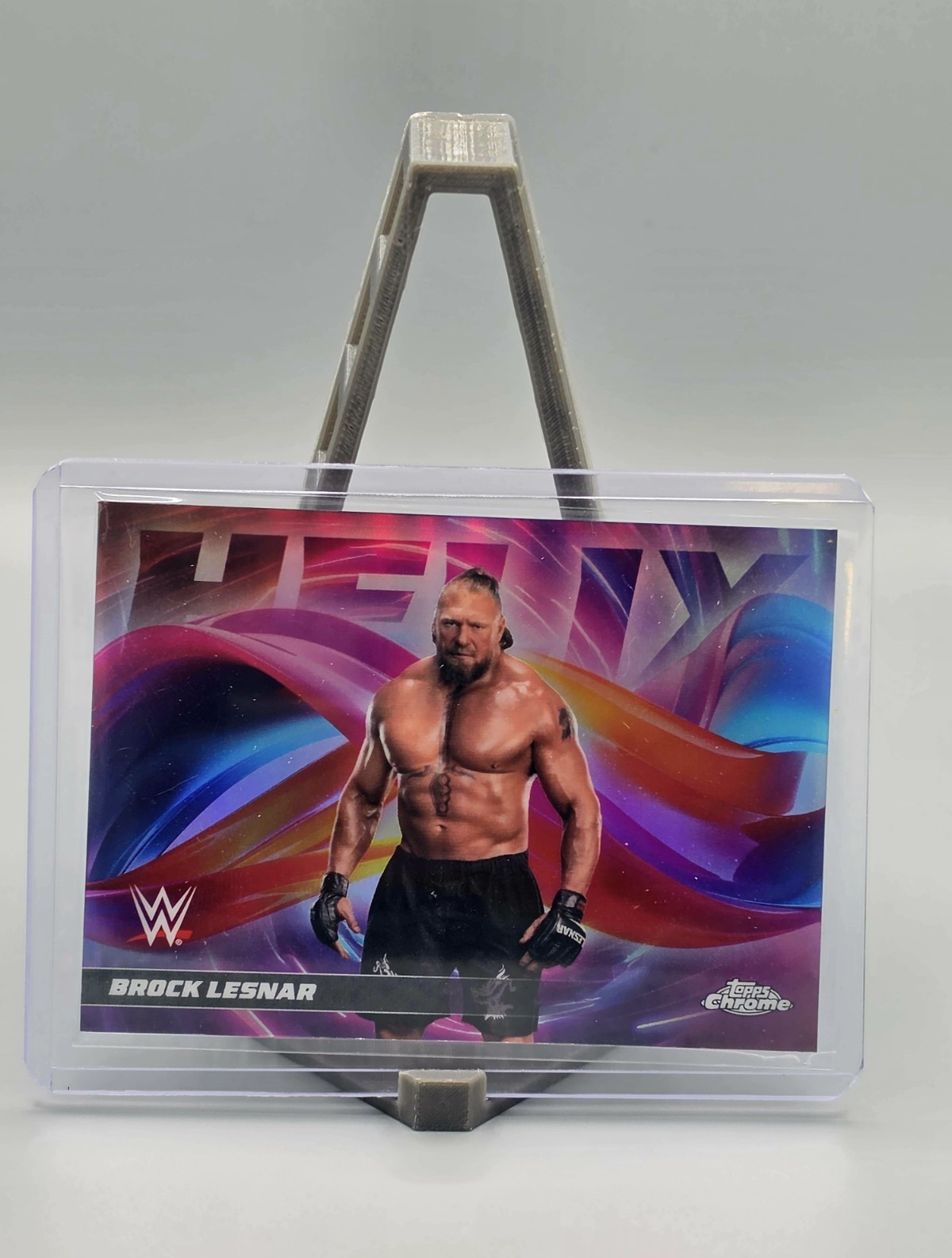 Topps 2026 Topps Chrome WWE Helix #HLX-6 Brock Lesnar Insert Card Extremely Rare