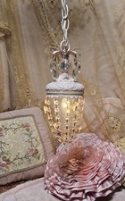 Vintage-Style Petite Pink Birdcage Swag Chand...