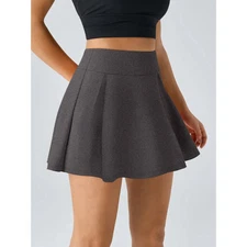 Female Short Skirt Hundred Sports Style Solid Colour Pleated Skirt Energetic Hig