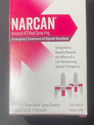 NARCAN/NALOXONE Nasal Spray 4 MG Treatment 2 Single-Dose. exp 01/29 OVERDOSE new