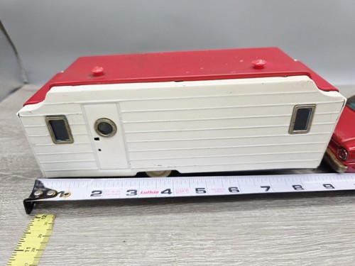 Vintage Bandai 1961 Ford Falcon Cragstan Camper Tin Friction Car House READ - Picture 20 of 24