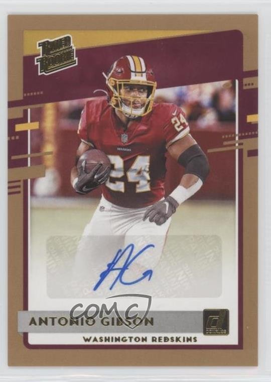 2020 Panini Donruss Rated Bronze Antonio Gibson #335 Rookie Auto RC 0y78