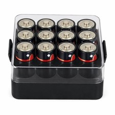 Battery Organizer Storage Case, Battery Vault Container for 16pcs Batteries, ...