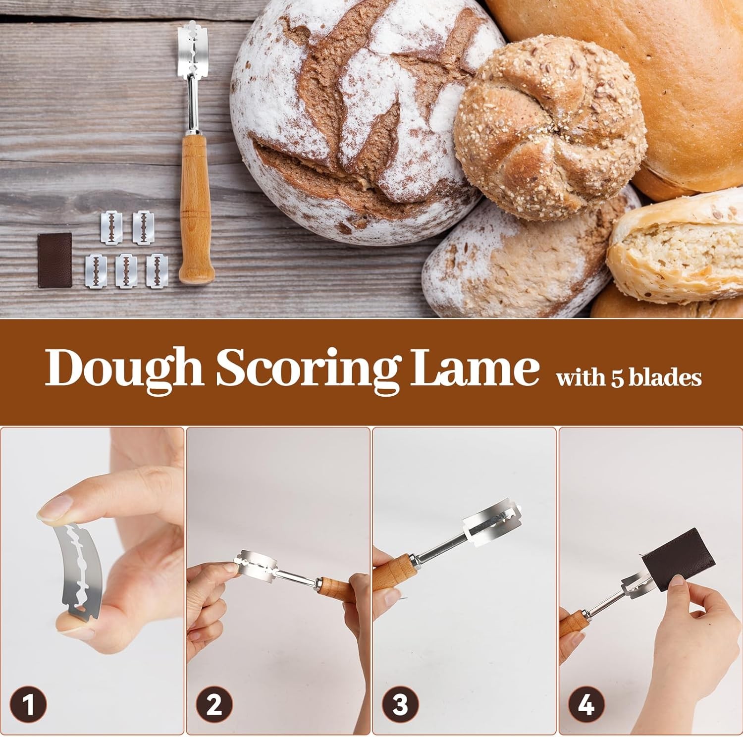 Sourdough Starter Kit,19PCS Banneton Bread Proofing Basket with Glass Sourdough 