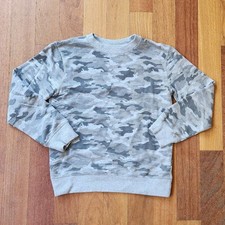 Hudson Gray Camo Crew Neck Sweatshirt Size Small