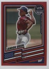 2026 Panini Stars & Stripes Prizm Red Prizm 242/399 Landon Green #51 yl0