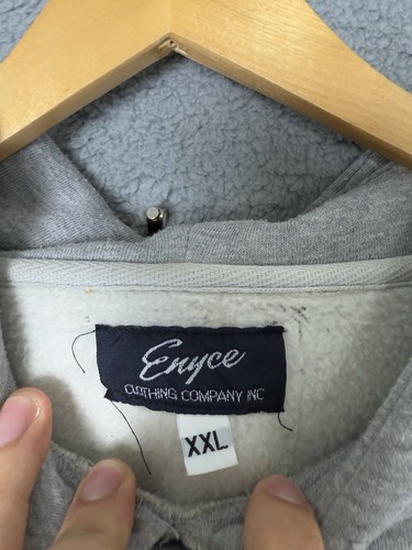 Encye Clothing Mens Sweatsuit 2-Piece Pants Hoodie Gray Hip Hop 90s NYC 2XL - Picture 12 of 16