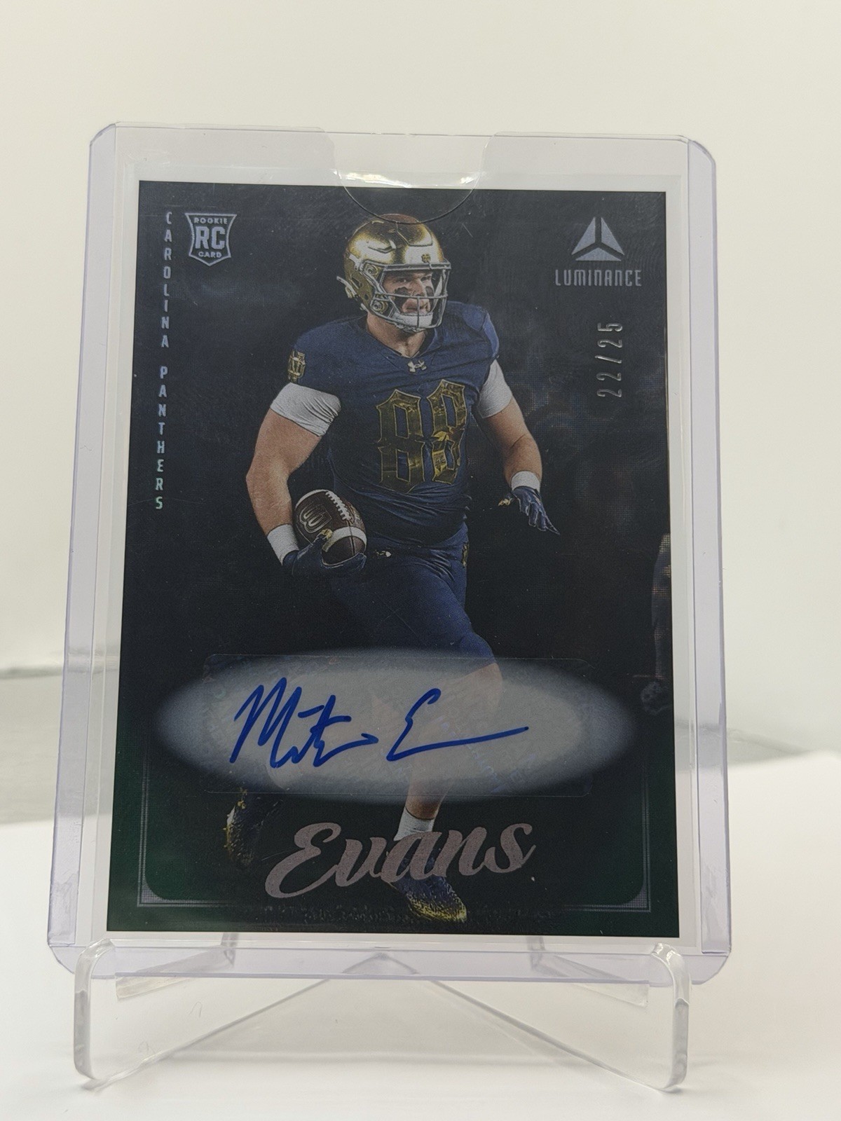 Mitchell Evans Panini Luminance #167 Autograph Green