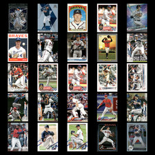 Atlanta Braves Lot 25 Baseball Cards Panini Mosaic Producers Chipper Jones NM