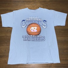Vintage Y2K 2005 North Carolina Tar Heels UNC National Champs T Shirt Mens L