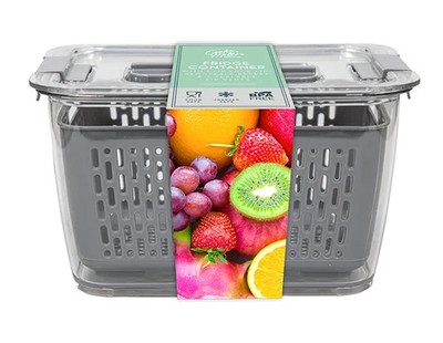 12 x kleiner Kühlschrankbehälter mit herausnehmbarem Korb UVP 5,99 £ je