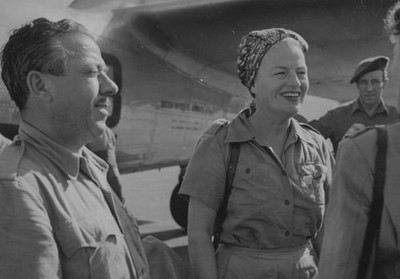 British singer comedian Gracie Fields with her second husband durin- Old Photo
