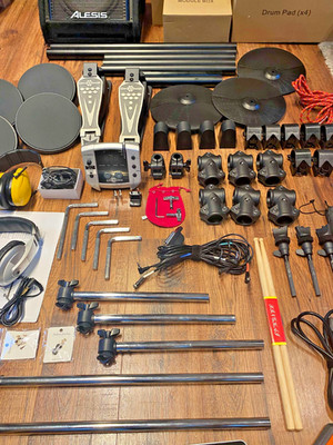 DD400 Gear4Music E DRUM KIT ERSATZTEILE: Modul Becken Tom Loom 9V Clamp Tube Kick HH