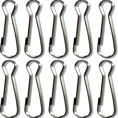 10 Pack 2 Inch Stainless Steel Flag Pole Snap Clips Hooks Flagpole Attachment