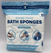 Scrubzz Rinse Free Bath Sponges 25 Pack Bath Alternative Just Add Water
