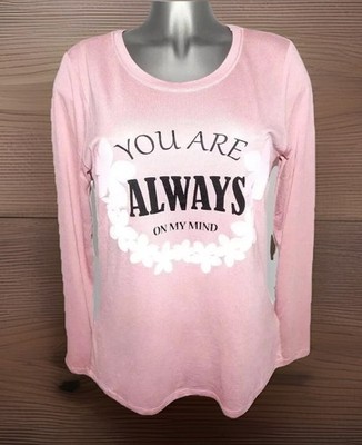 Damenmode Damen T-  Shirt Gr. 38 alt rosa von Cheer 100% Viskose lange Ärmel