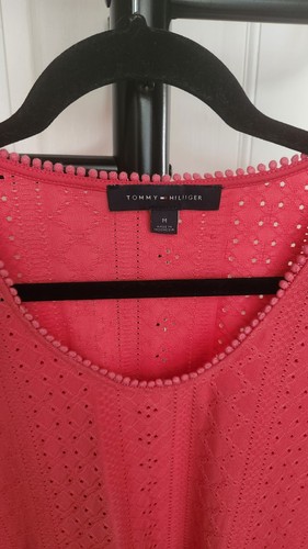 Tommy Hilfiger top senza maniche rosa con occhielli donna taglia media - Foto 2 di 8