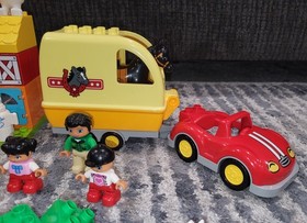 Lego Duplo Bulk Lot 10807 Horse Trailer & 10617 My First Farm Animal Figures